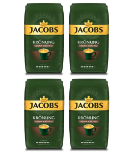 4x Jacobs Kronung Kraftig 1kg ziarnista