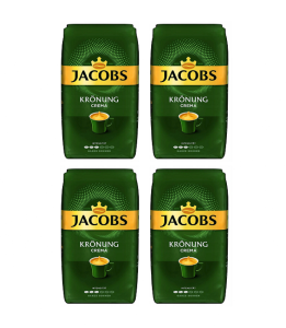 4x Jacobs Kronung Caffe Crema 1 kg ziarnista