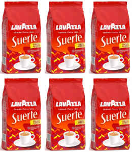 6x Lavazza Suerte Kawa ziarnista 1kg