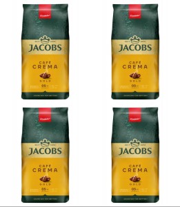4x Jacobs Cafe Crema Gold 1 kg ziarnista