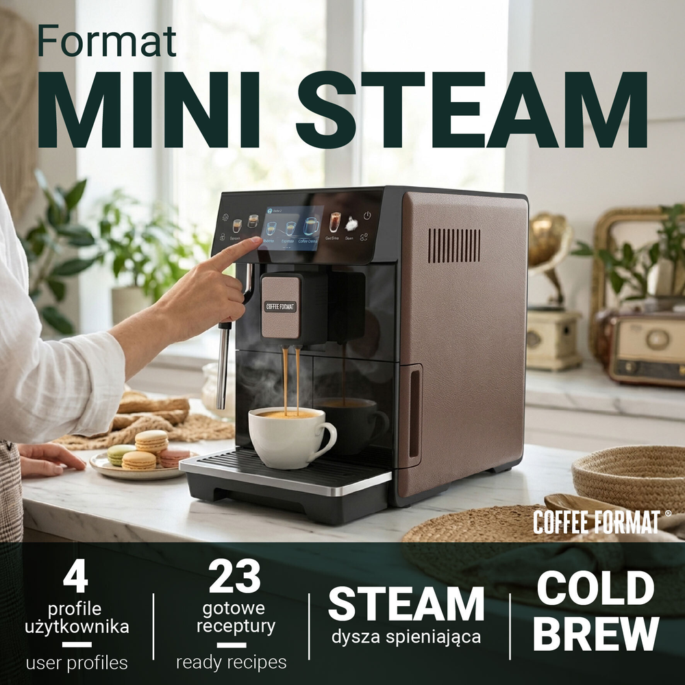 Ekspres do kawy Coffee Format MINI Steam Brown